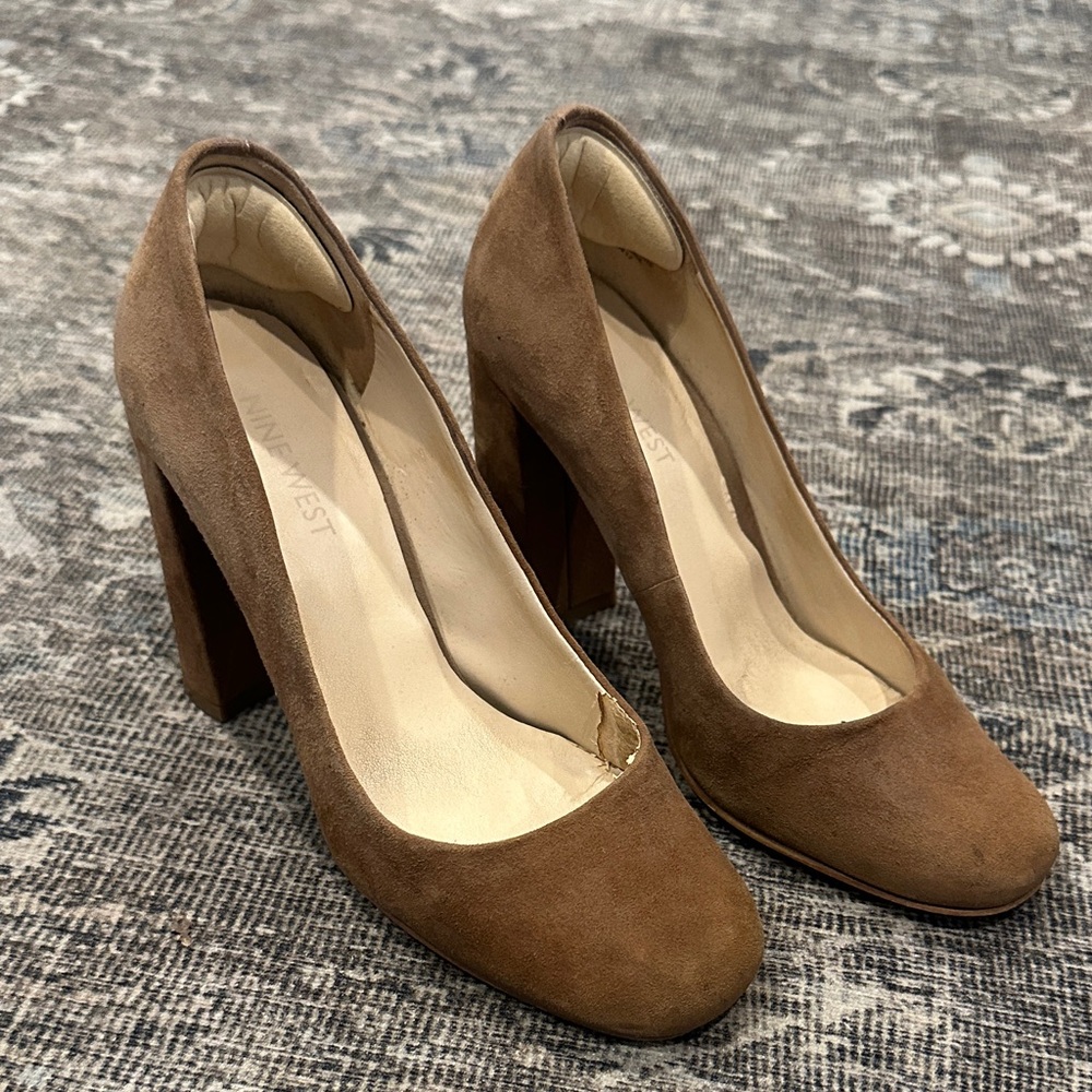 Nine West Tan Suede Women's Heels